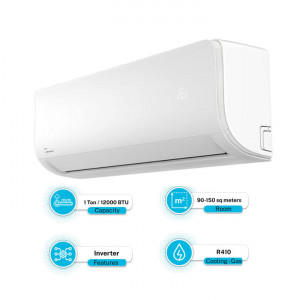 Midea - Air Conditioner 1.0 Ton Xtreme Inverter Heat &amp; Cool - MSA-12HR (SNS)